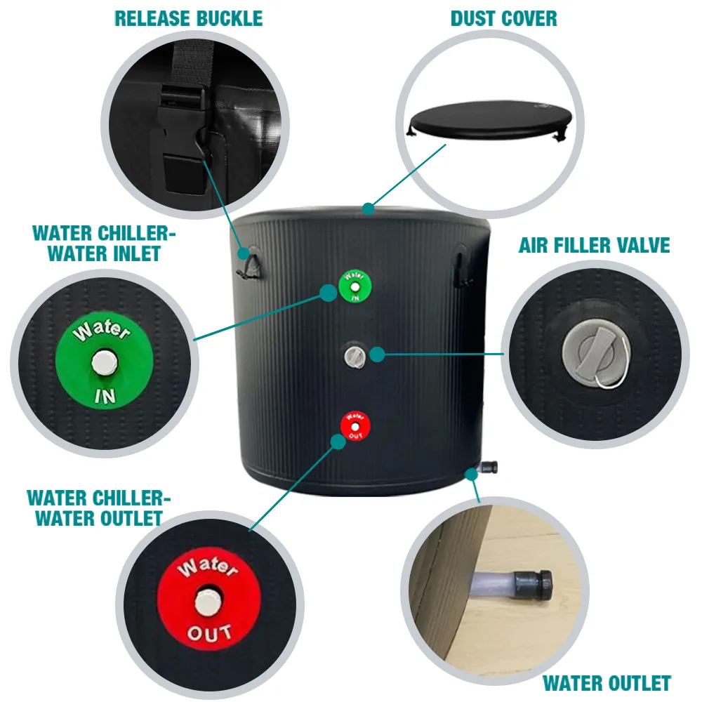 Bañera de hielo inflable para recuperación de atletas, cápsula de baño de hielo, bañera de terapia de frío para recuperación de baño de hielo 3