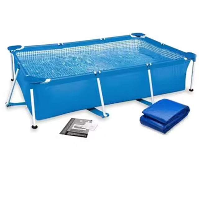 Nouveauté cadre rectangulaire en métal adulte piscine hors sol piscine pour enfants 2