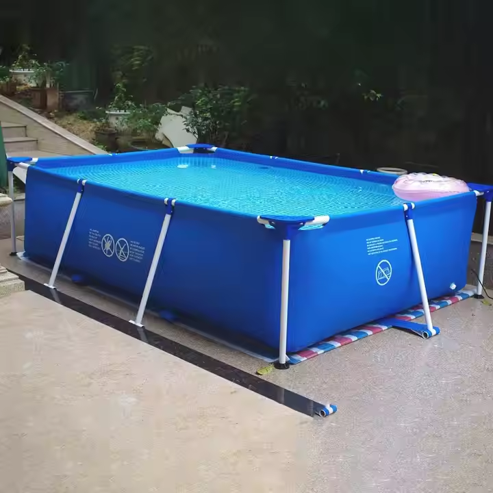 Nouveauté cadre rectangulaire en métal adulte piscine hors sol piscine pour enfants 3