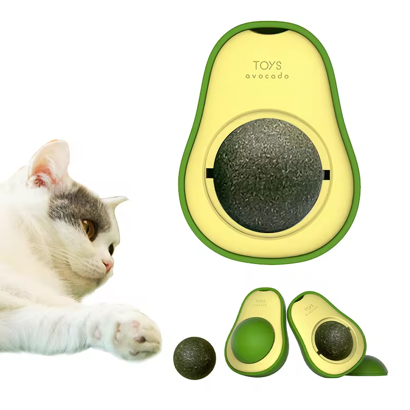 Gall fruit-Avocado Catnip Ball Cat Toys Ball Licking Coccidia Gall Molars Teeth Cleaning Cat Self-hi Balls Pet Interactive Toy 1