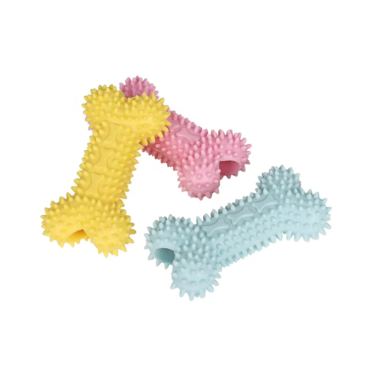 Blue-Wholesale Custom Cute Dog Toy Ball Cleaning Teeth Chewproof Durable Luxury Indestructible Dog Toy 1