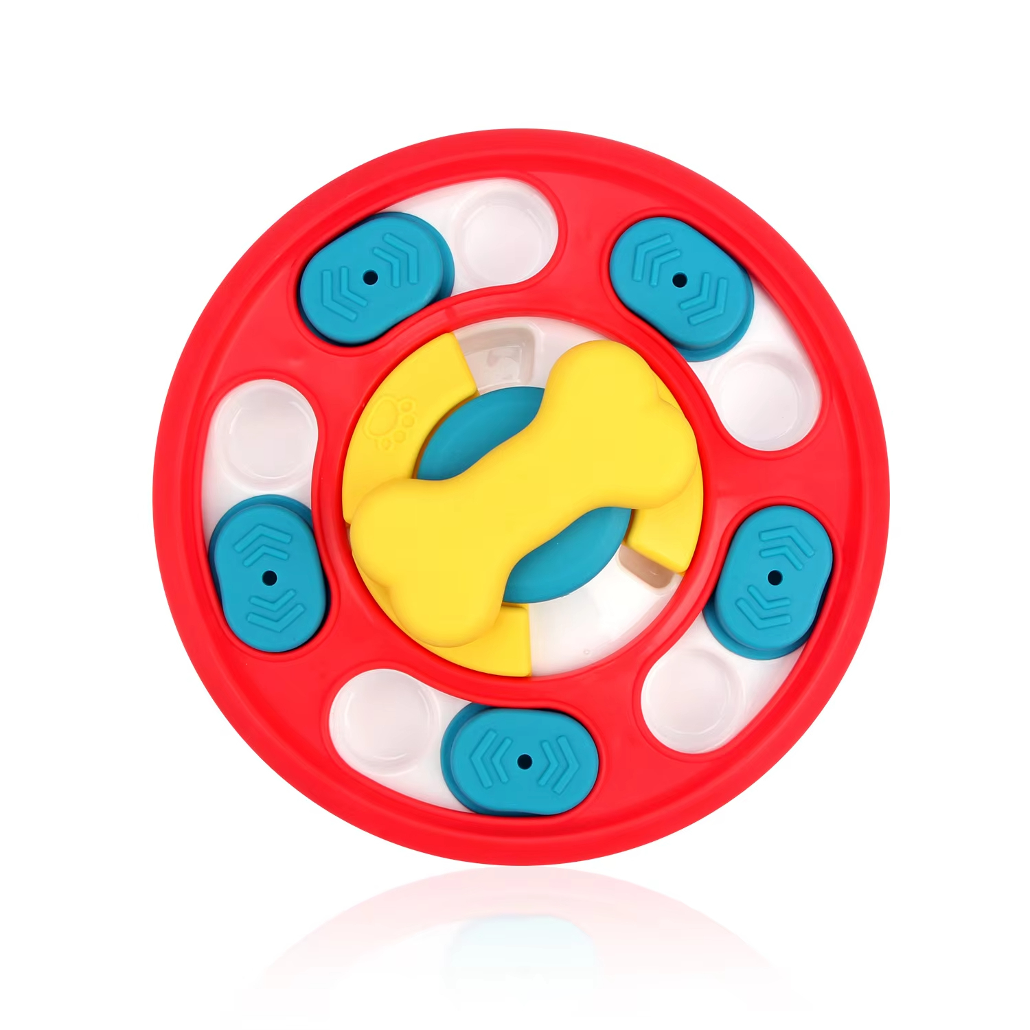 Red-Dog Puzzle Toys Slow Feeder Interactive Increase Puppy IQ Food Dispenser Anti-Choking Tableware Dog Licking Plate Pet Supplies 1