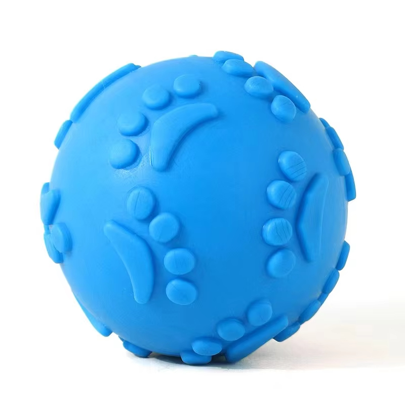 Blauw-Groothandel Goedkope TPR hond bijtvast fluitje speelgoed maaltanden schoonmaken speelgoed hond rollende bal met geluid voor hond speelgoed 1