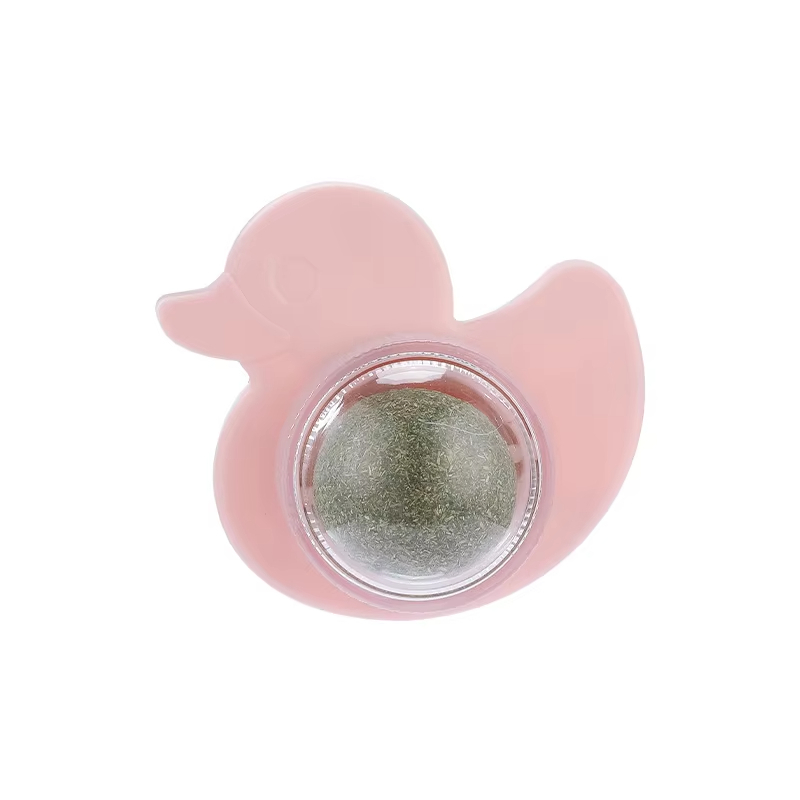 Pink-Natural Catnip Balls delight your cat with healthy kitten teething chew toys 1