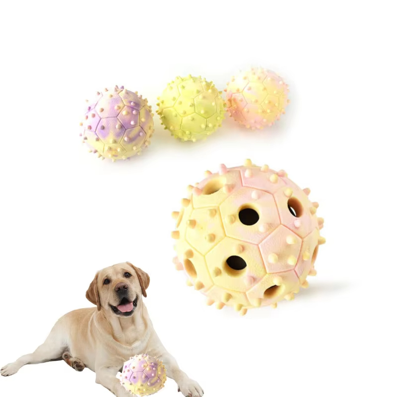 carved- Raised Point Design Bite Resistant Teething Pet Training Since High Boredom Dog Large Foam TPR Football Toy 1