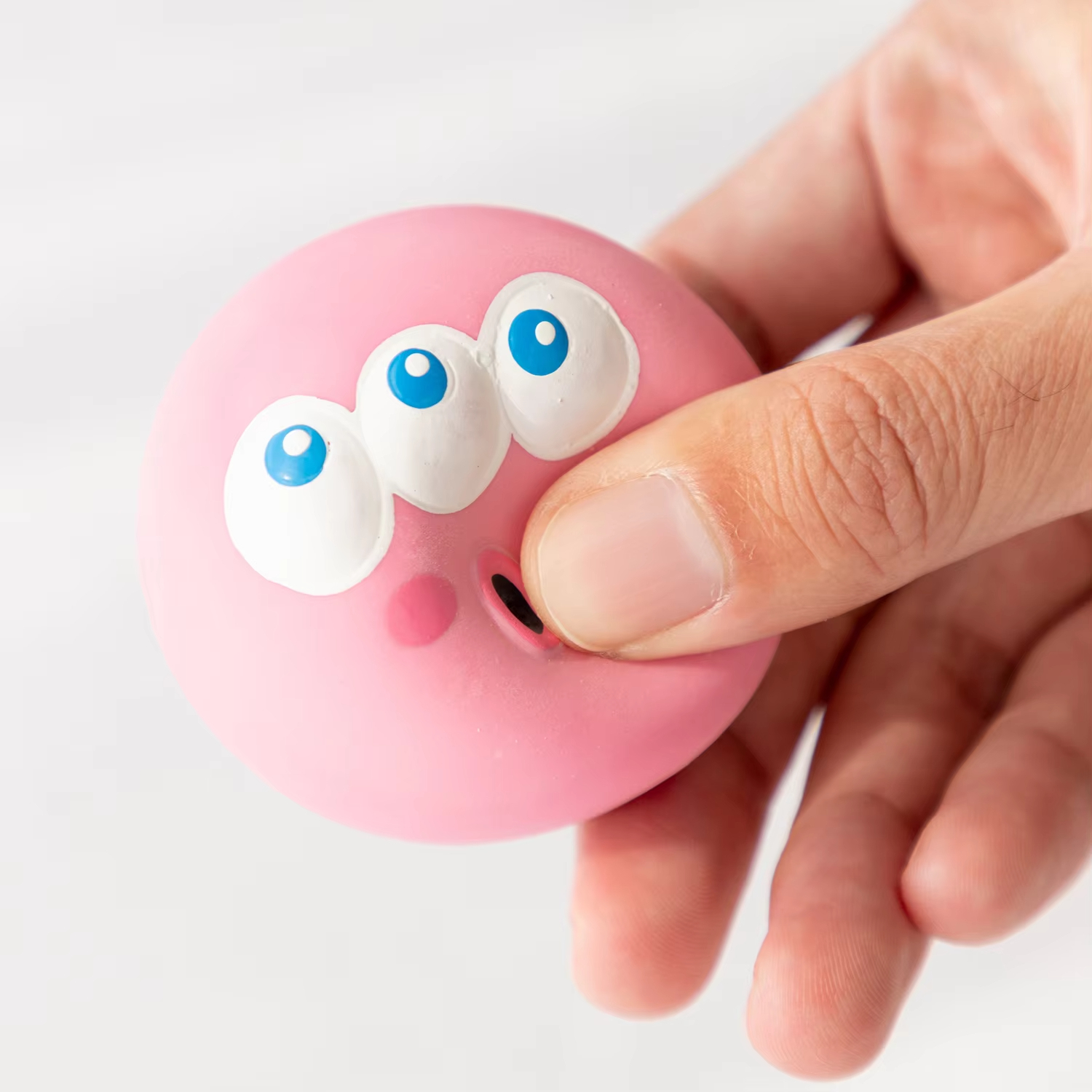 Pink-Cartoon Big Eyeball Toy Dog Squeakers Chew Toy Environmental Friendly Interactive Toys 1