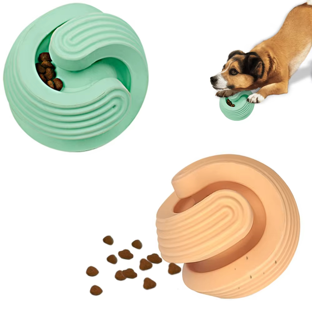 Green-Manufacture Suppliers Pet Outdoor Training Rubber Ball Interactive Feeding Treat pet accessories Dog Chew Toys 1