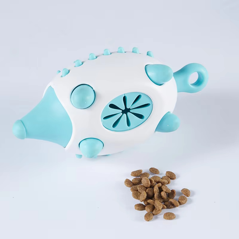 Blue-Hot Sale Interactive Education Pet Leaky Food Ball Dog Toys Grinding Teeth Cleaning Puppy Pet Chew Treat Toy Ball 1