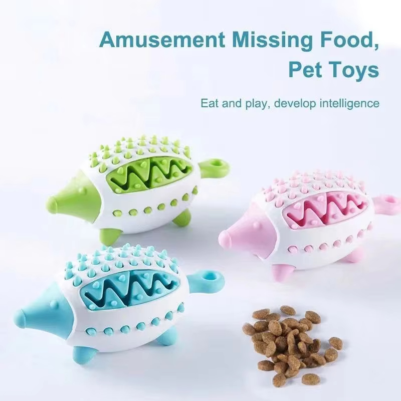 Pink-Pet Products Fun Hedgehog Shape Leakage Food Ball Dog Chew Toy Outdoor Pet Interactive Training Dog Toys 1