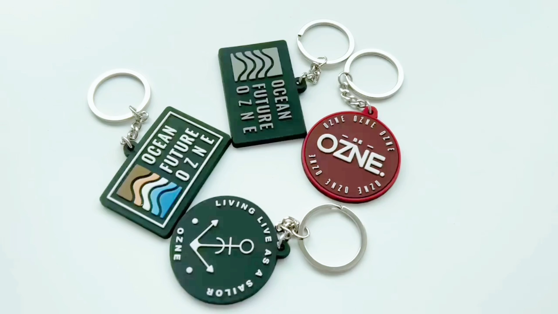 Customized keychain manufacturers Square Soft Single Faced Logo PVC Purgamentum Key Chains 1