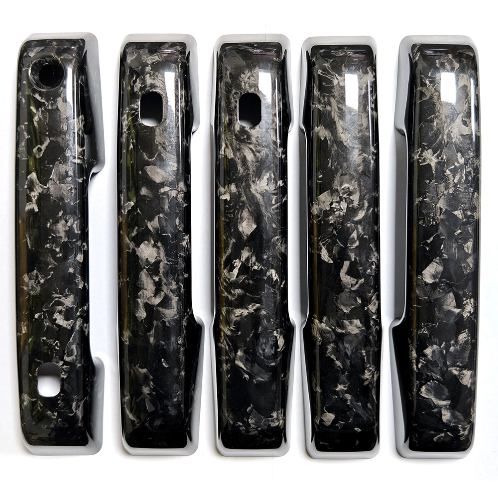 High Quality Genuine Carbon Fiber Material Click On Cover Exterior Door Handle Caps For Ford Bronco 3 Door 5 Doors 1