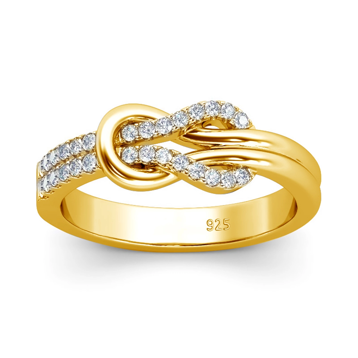 Mom Daughter Jewelry Moissanite 925 Silver Gold Plated Rings 1