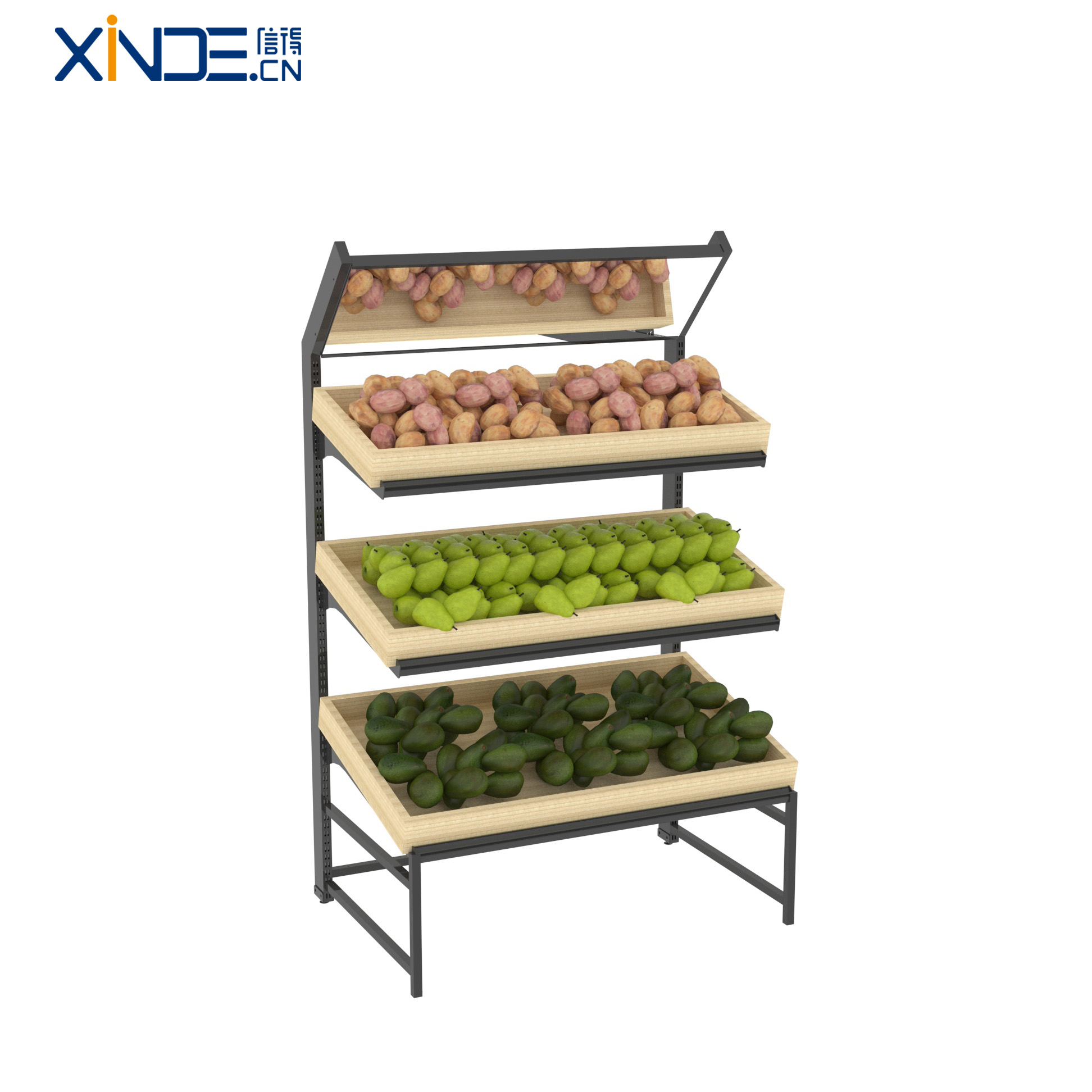 Estante de frutas del supermercado XINDE 5