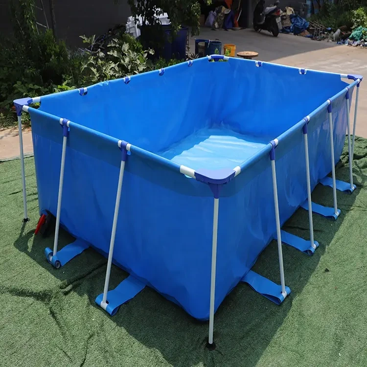 Piscine à support rectangulaire, vente d'usine, support extérieur, piscine familiale 1