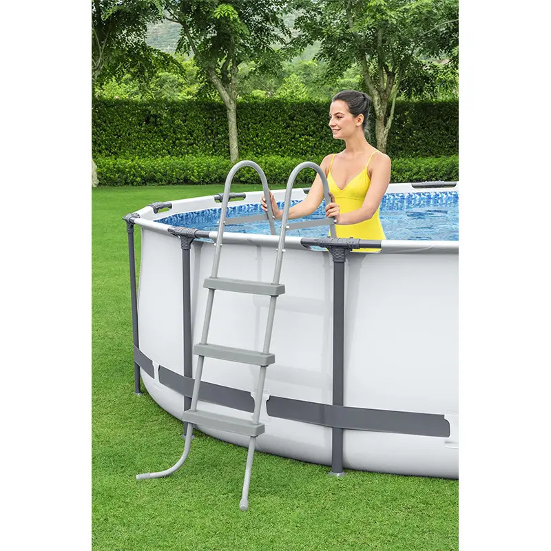 Piscina fuori terra in PVC 3,05 mx 76 cm Piscina esterna in acciaio per famiglie numerose & Accessori Piscina gonfiabile 4