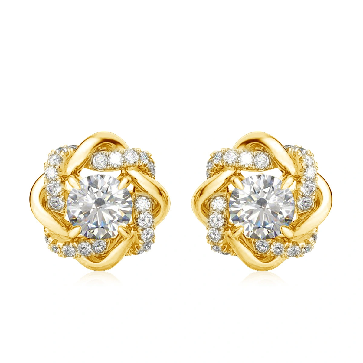 Moissanite Diamond Stud Earrings Women 925 Silver 1