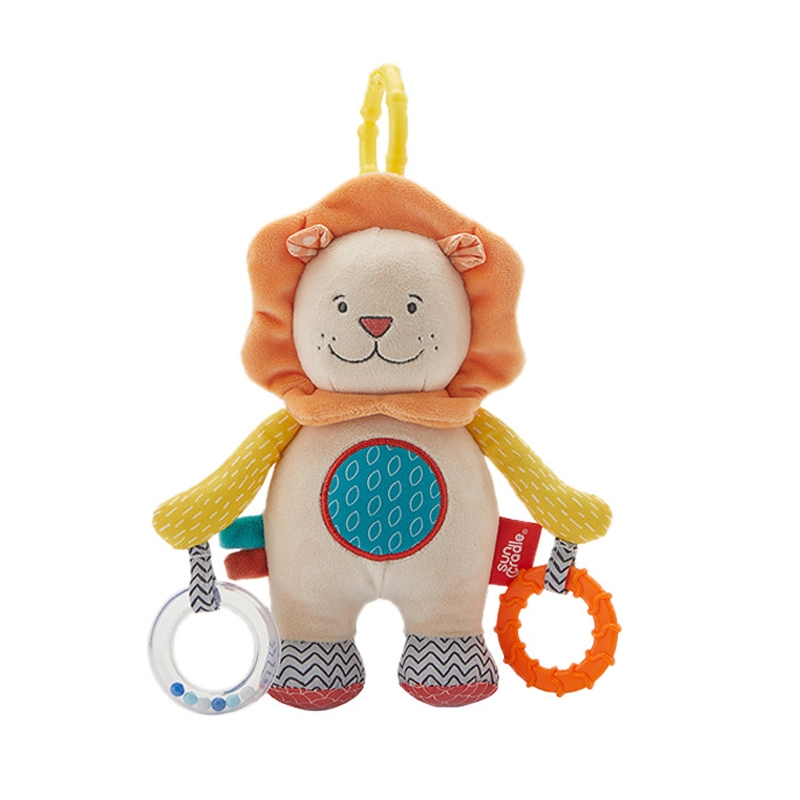 Weiches Baby-Rasselspielzeug für sensorisches Spielzeug, Baby-Entwicklungsspielzeug, Plüsch-Stofftier-Rasselspielzeug für Säuglinge, Kleinkinder, Jungen und Mädchen, Duschgeschenk 1