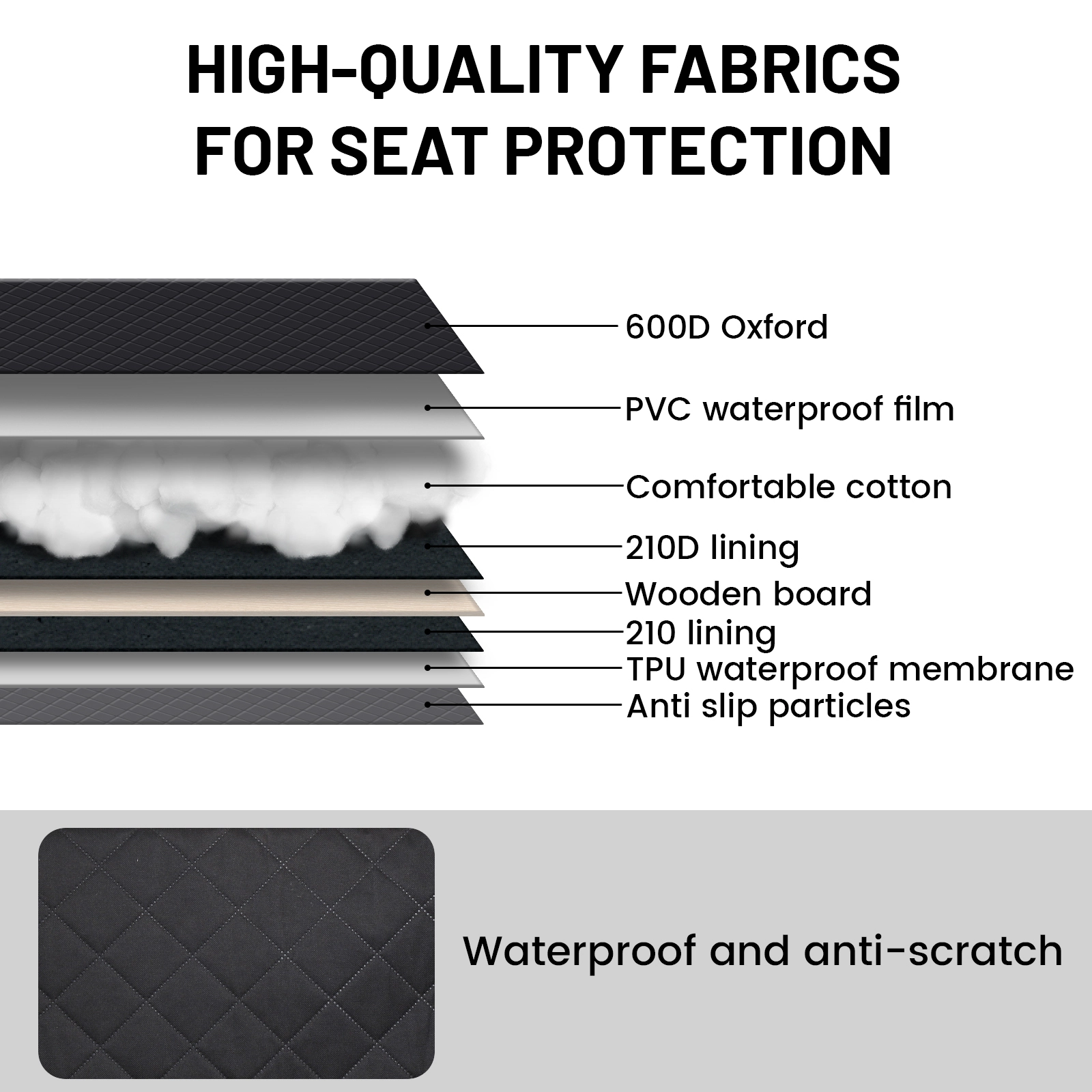 Waterproof Back Seat Cover for Dogs Sanan Factory Direct Supply 5