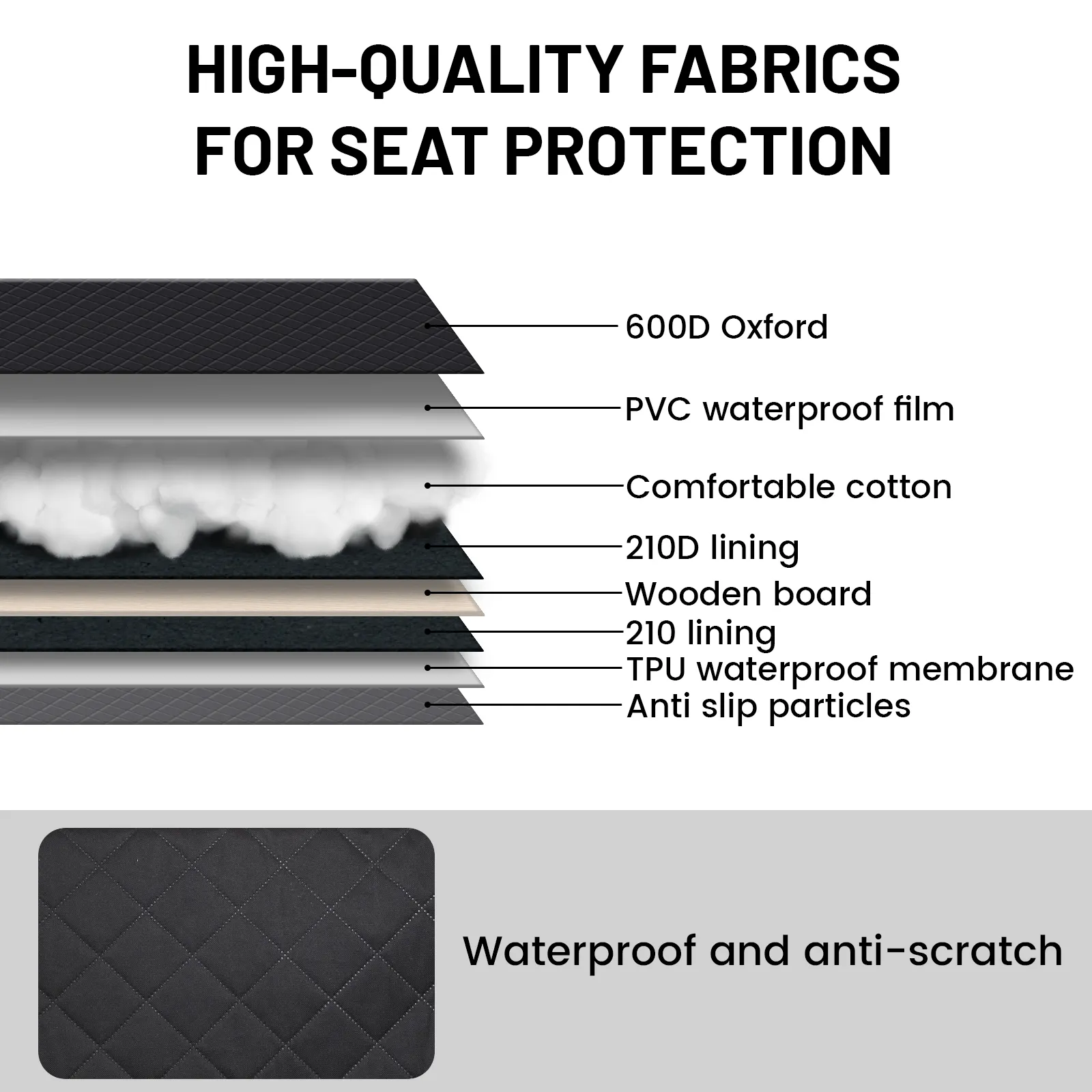 Waterproof Back Seat Cover for Dogs Sanan Factory Direct Supply 5