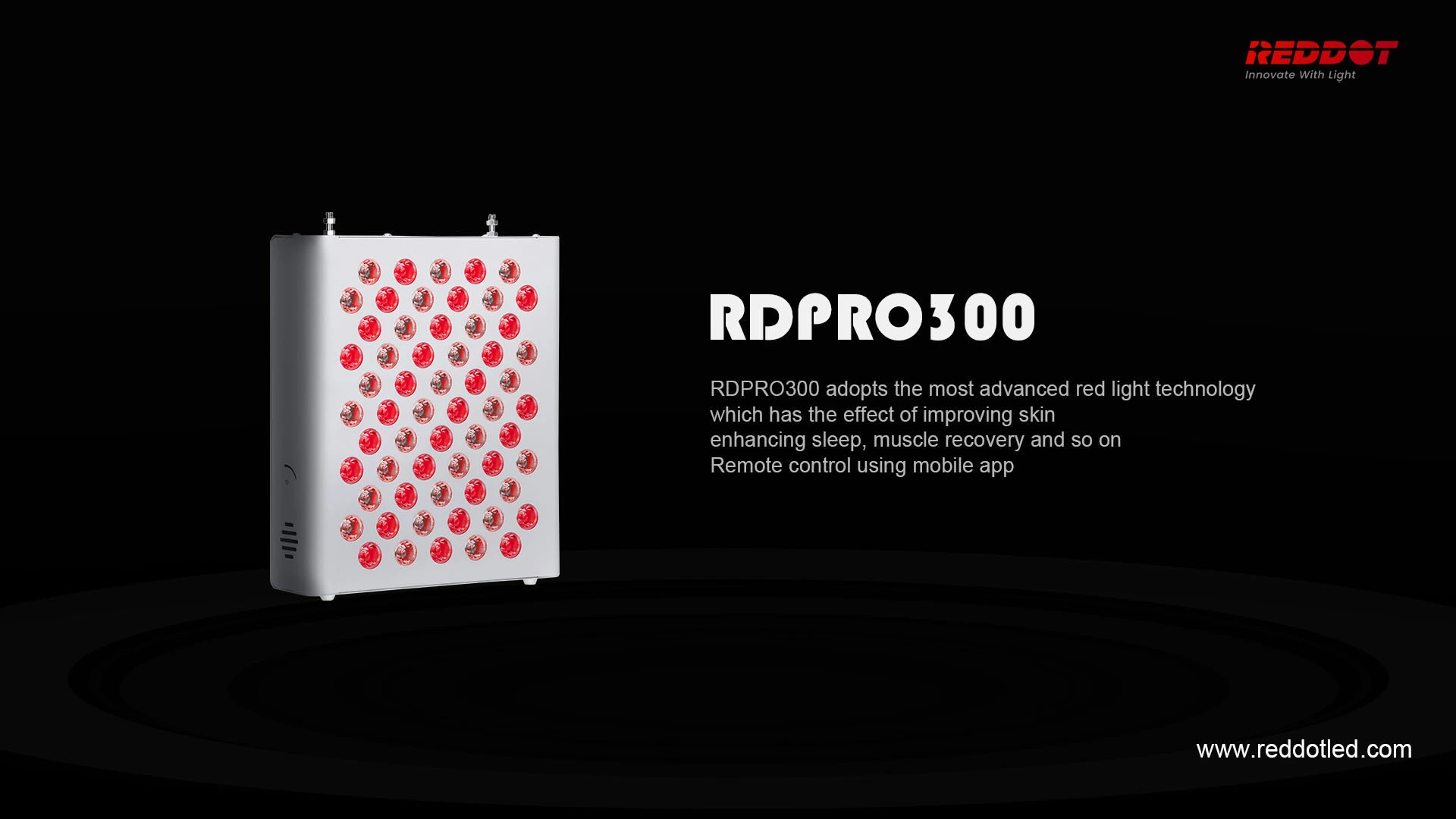 RDPRO300 - Compact en krachtig roodlichttherapiepaneel 1