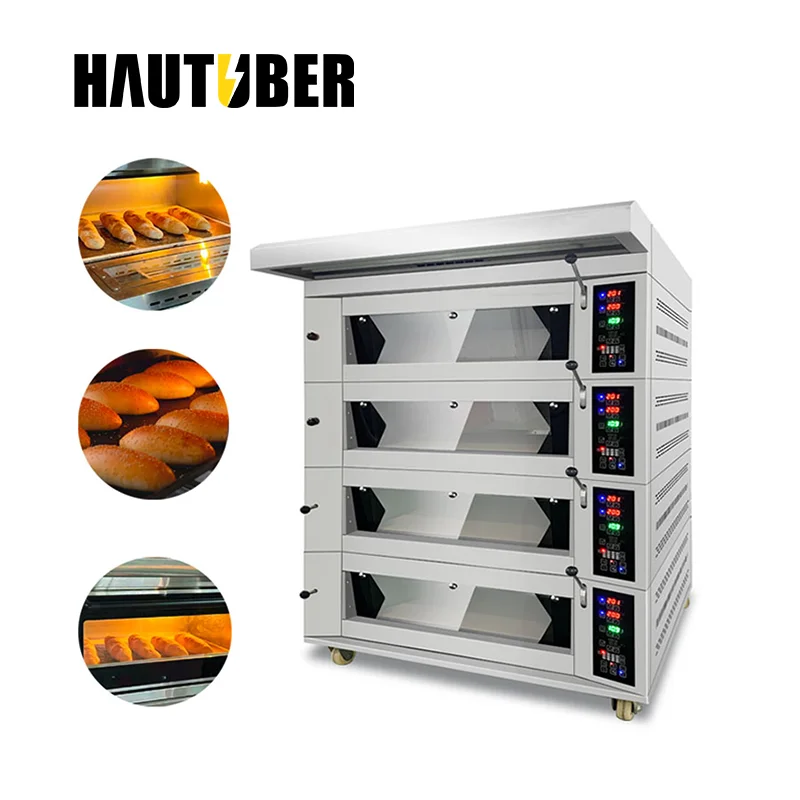 4-Layer 16-Tray Commercial European Deck Oven | Layer-Specific Temperature Control | Manual Venting | Stone Base Plate | High-Efficiency Baking Equipment 1