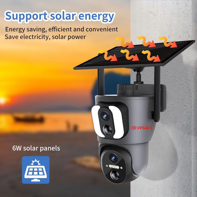 UBOX Caméra Solaire Faible Puissance 4g HD Pir Alarme 4