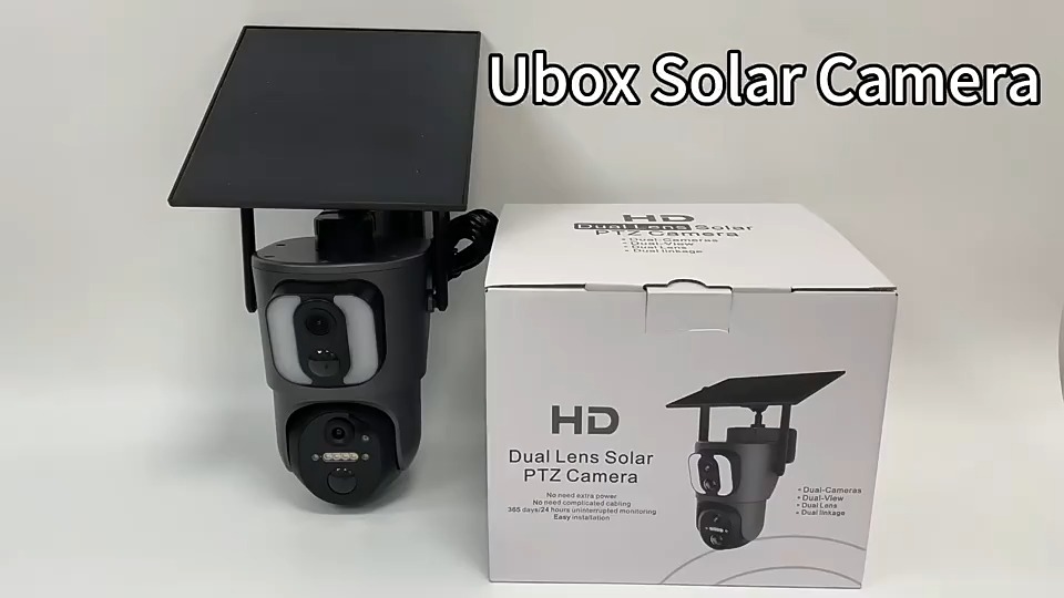 UBOX Caméra Solaire Faible Puissance 4g HD Pir Alarme 1