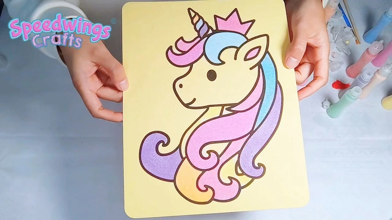 Large Sand Painting Sticker for Kids Home Activity 1