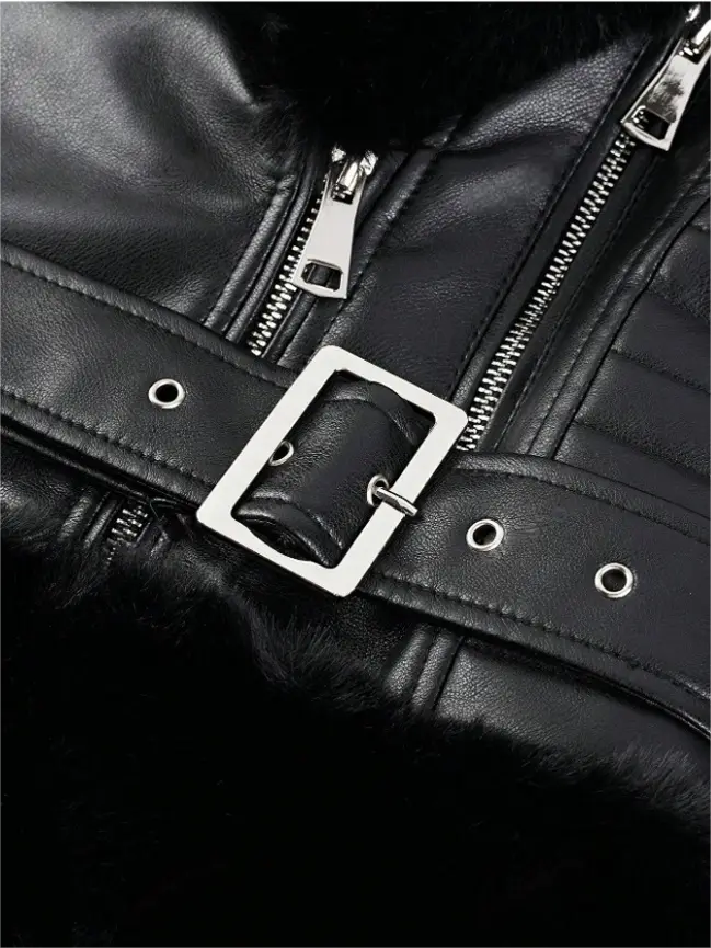 Womens Faux Leather Jacket Red Wholesale - DZX Apparel 4