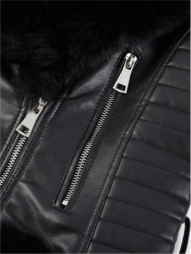 Womens Faux Leather Jacket Red Wholesale - DZX Apparel 6