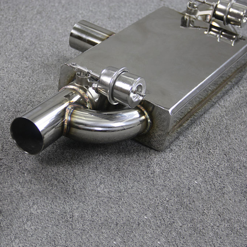 Automobile Universal Exhaust Muffler T Valve Modified Sound 51mm63mm70mm76mm 4