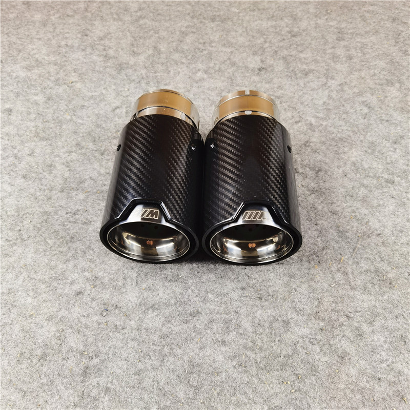Silver/Matte/Black Exhaust Pipe Muffler Tip For BMW Universal Car Length 170MM 2
