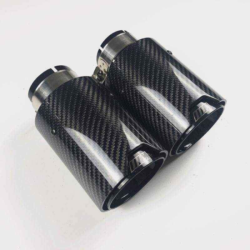 Silver/Matte/Black Exhaust Pipe Muffler Tip For BMW Universal Car Length 170MM 6