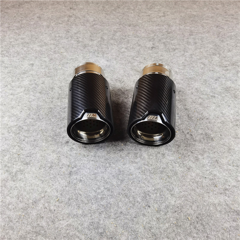 Silver/Matte/Black Exhaust Pipe Muffler Tip For BMW Universal Car Length 170MM 1