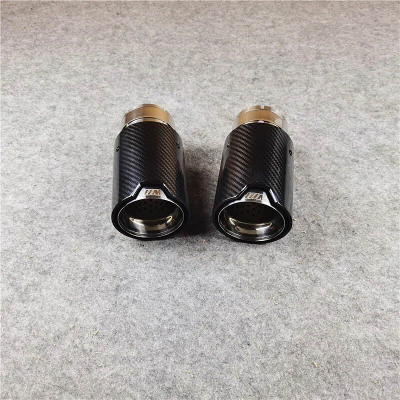 Silver/Matte/Black Exhaust Pipe Muffler Tip For BMW Universal Car Length 170MM 1