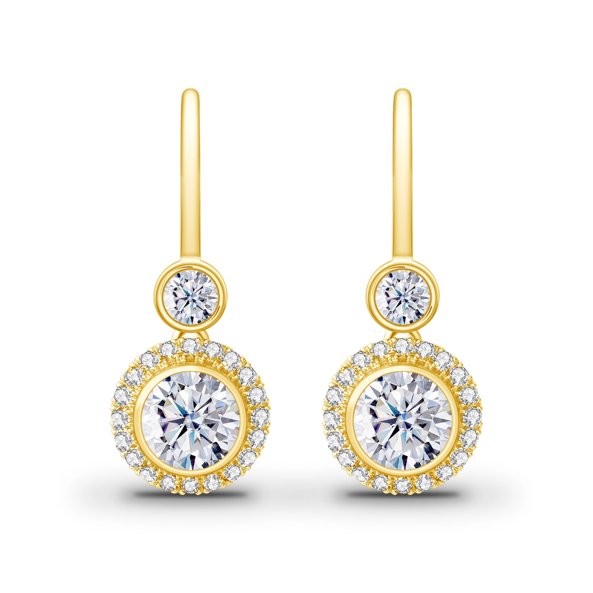 Dangle Earrings 1.2ct Moissanite 925 Sterling Silver 1