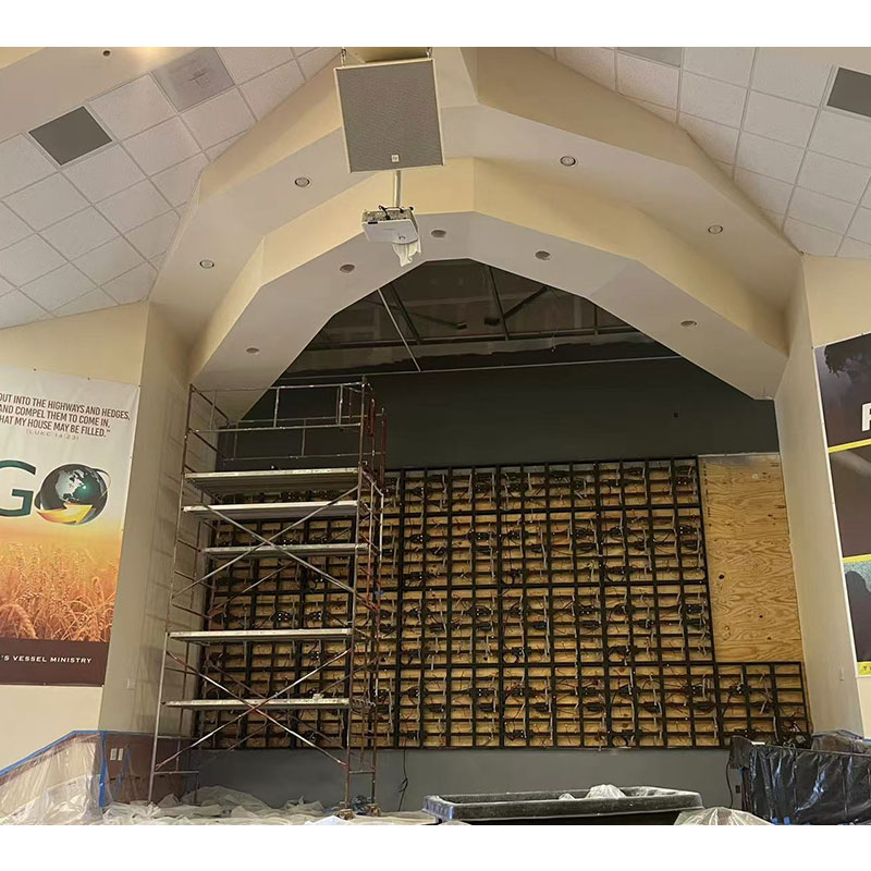 Pantalla LED de servicio frontal para la instalación de la iglesia