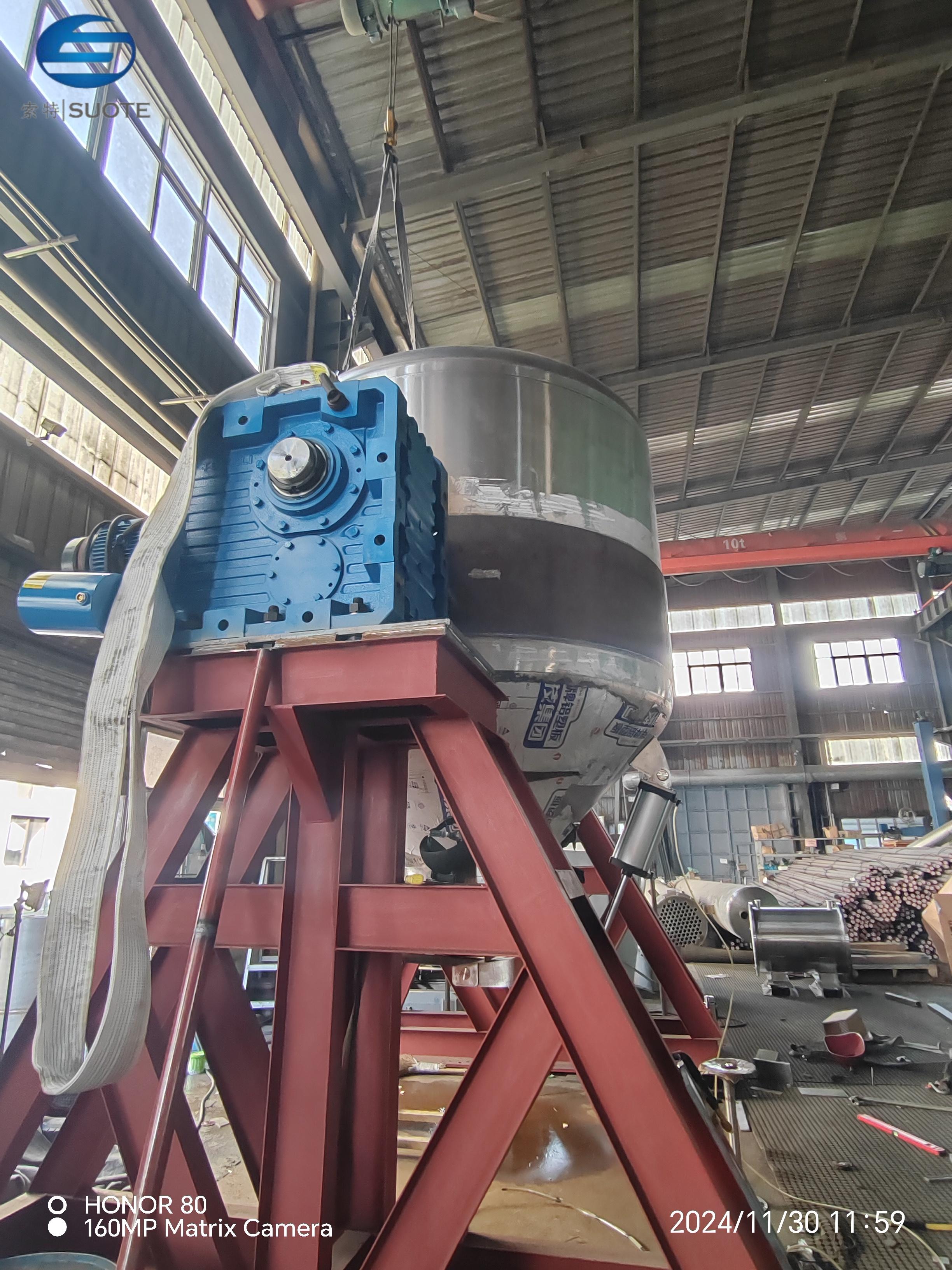 Customized 10T Continuous Stirred Tank Reactor New Industrial Design for Liquid Medium for Farm Industries Motor Core Component 7