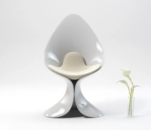 Creative Modern Simple Shaped Casual Single Chair Art Personality Arc Calla Chair for Living Room 1