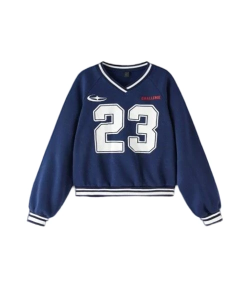 Sudadera de punto de béisbol oscuro para mujer 1