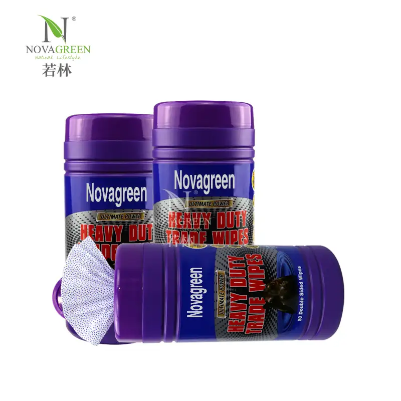 Lingettes commerciales ultra puissantes/robustes, résistance industrielle, lingettes humides double face avec capacité d'absorption supérieure, pot de 80 1