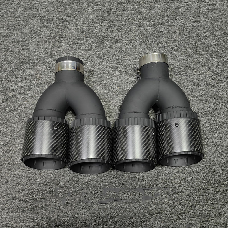 3-Layers Matte Carbon Fiber Exhaust Pipe Muffler Tailpipe Tip 1