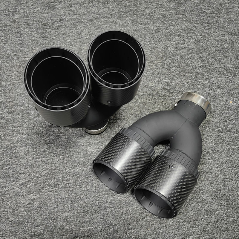 3-Layers Matte Carbon Fiber Exhaust Pipe Muffler Tailpipe Tip 5