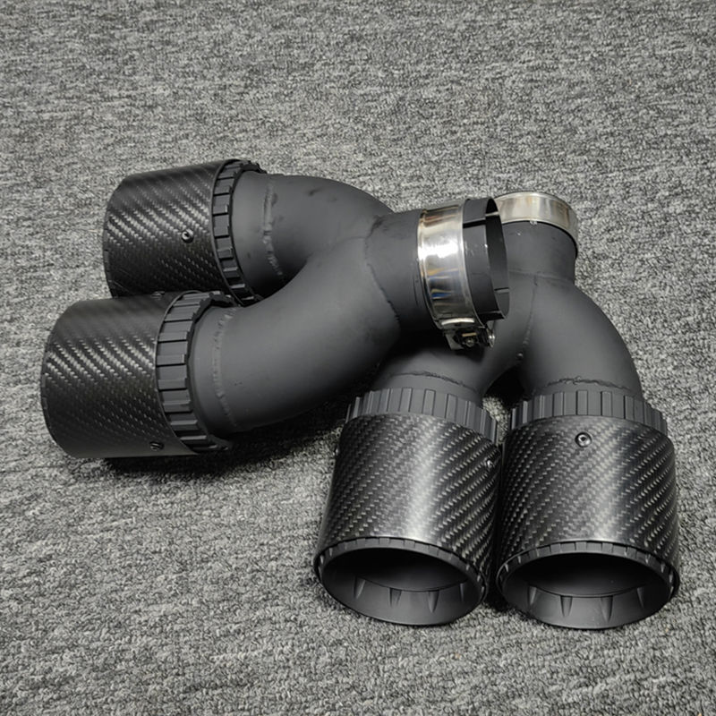 3-Layers Matte Carbon Fiber Exhaust Pipe Muffler Tailpipe Tip 2