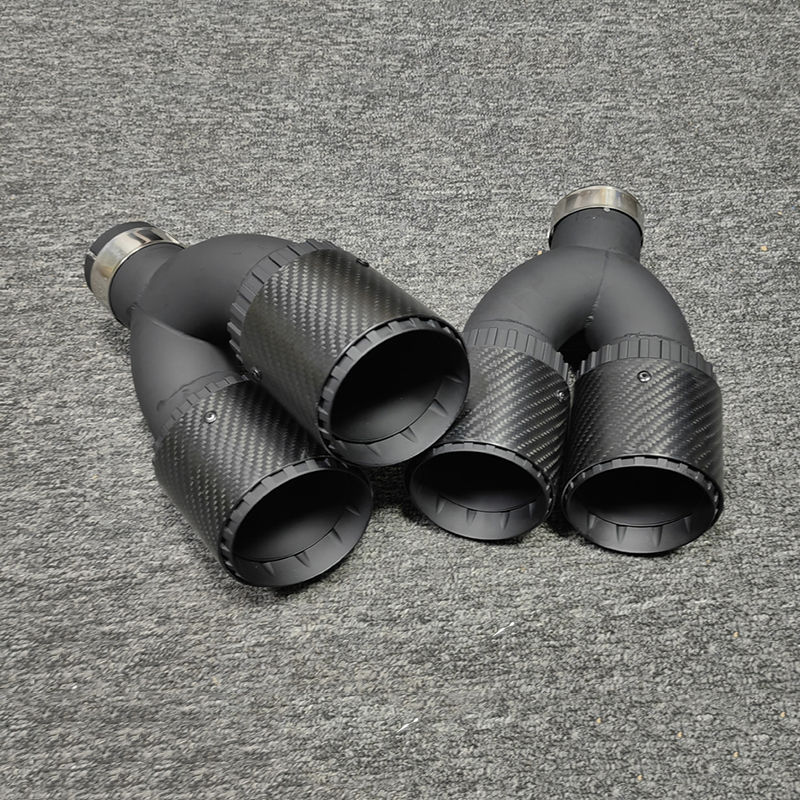 3-Layers Matte Carbon Fiber Exhaust Pipe Muffler Tailpipe Tip 3