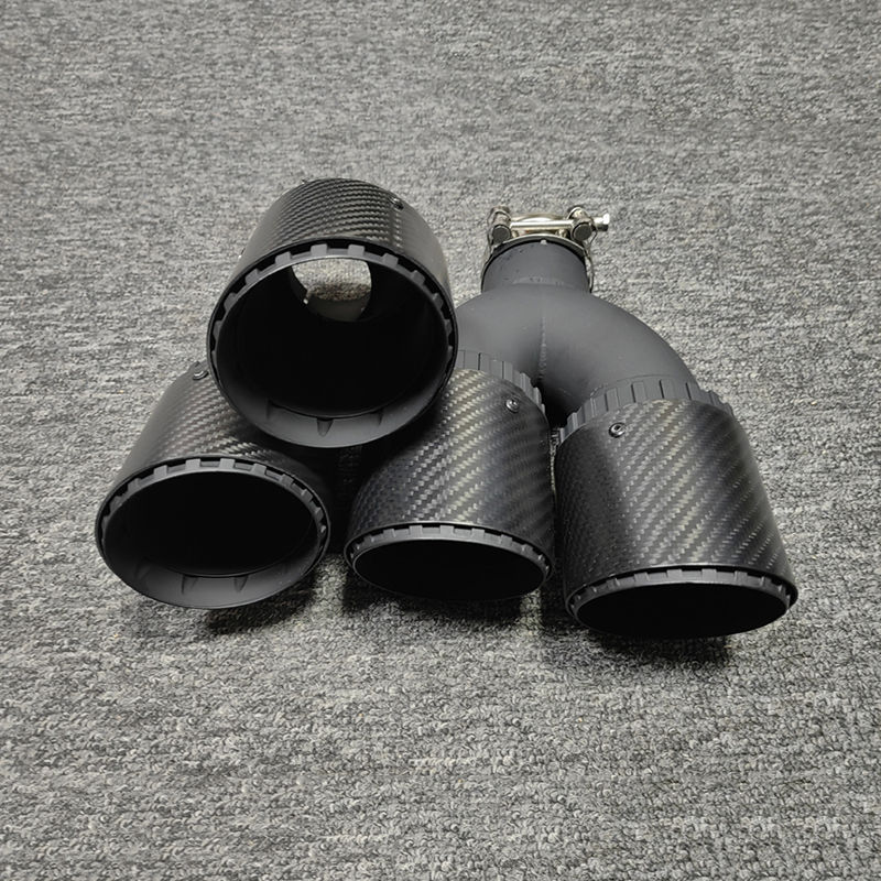 3-Layers Matte Carbon Fiber Exhaust Pipe Muffler Tailpipe Tip 4