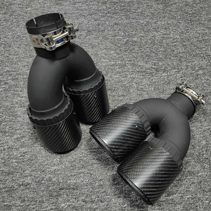 3-Layers Matte Carbon Fiber Exhaust Pipe Muffler Tailpipe Tip 6