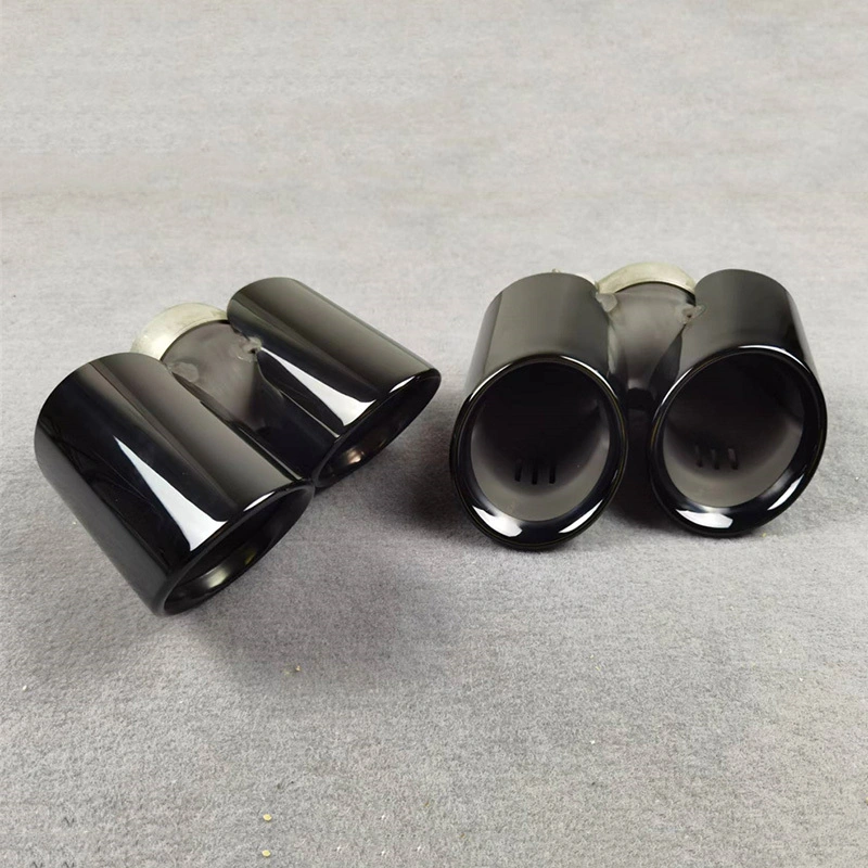 For Porsche Carrera 911 Stainless Steel Black Muffler Tip Exhaust Pipe 1
