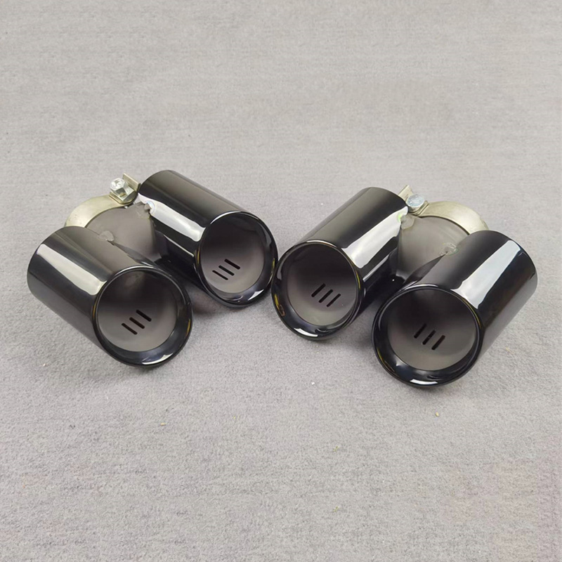 For Porsche Carrera 911 Stainless Steel Black Muffler Tip Exhaust Pipe 3