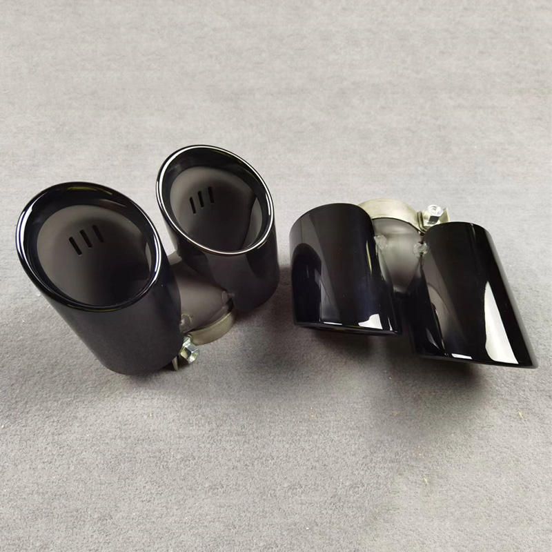 For Porsche Carrera 911 Stainless Steel Black Muffler Tip Exhaust Pipe 6